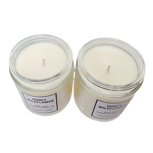 2 Bath & Body Works HONEY WILDFLOWER 1 Wick Medium 7oz Candles NEW - Picture 9 of 11